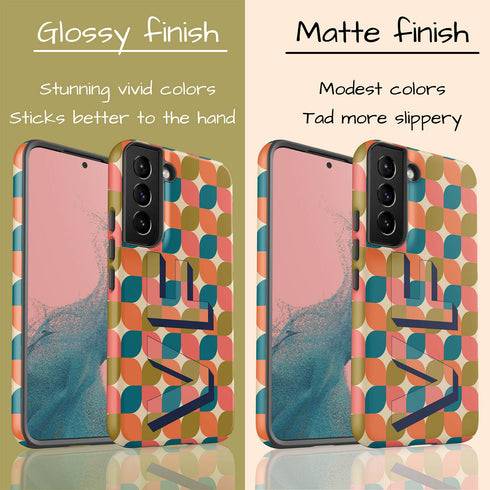 Retro Custom 3D Initials Galaxy Case